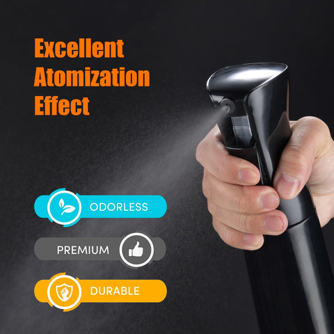 GRIFEMA 200ml Small Water Spray Bottles, Continuous Mist Empty Hair Spray Bottles for Cleaning, Curly Hair, Plants GE2001B-200B, Black GRIFEMA 200ml Small Water Spray Bottles, Continuous Mist Empty Hair Spray Bottles for Cleaning, Curly Hair, Plants GE2001B-200B, Black