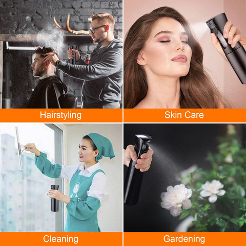 GRIFEMA 200ml Small Water Spray Bottles, Continuous Mist Empty Hair Spray Bottles for Cleaning, Curly Hair, Plants GE2001B-200B, Black GRIFEMA 200ml Small Water Spray Bottles, Continuous Mist Empty Hair Spray Bottles for Cleaning, Curly Hair, Plants GE2001B-200B, Black