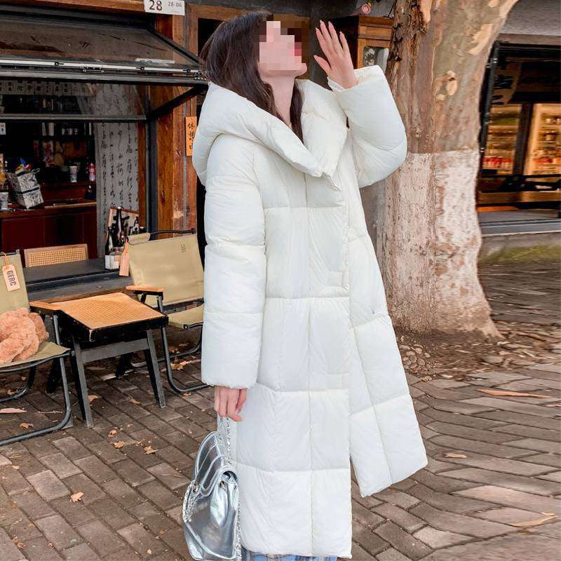 Loose Long Below The Knee Thickened All-matching Women's Bread Coat