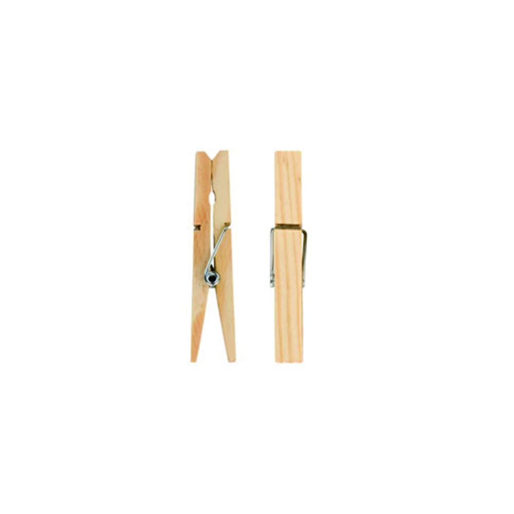 Elliott Hardwood Clothes Pegs with Metal Coil Spring for Firm Grip, Contoured to Prevent Leaving Marks on Clothing, This Pack Include 36 Pegs Ideal for Outdoor and Indoor Use
