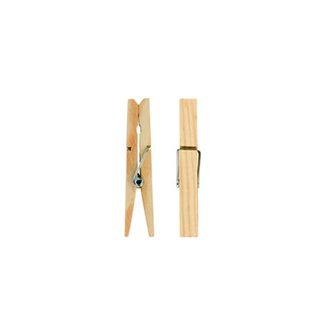 Elliott Hardwood Clothes Pegs with Metal Coil Spring for Firm Grip, Contoured to Prevent Leaving Marks on Clothing, This Pack Include 36 Pegs Ideal for Outdoor and Indoor Use