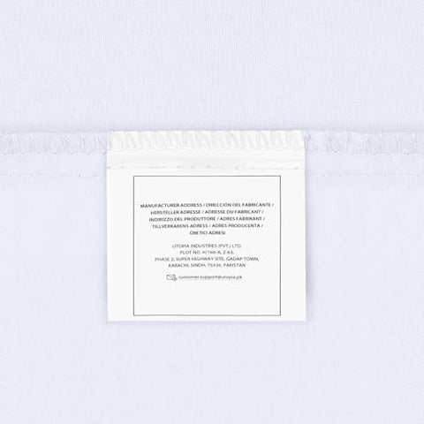 Utopia Bedding Fitted Sheet Single (2 Pack), White - Deep Pocket 14 inch (35 cm) - Easy Care - Soft Brushed Microfibre Fabric - Shrinkage and Fade Resistant - Bottom Sheet