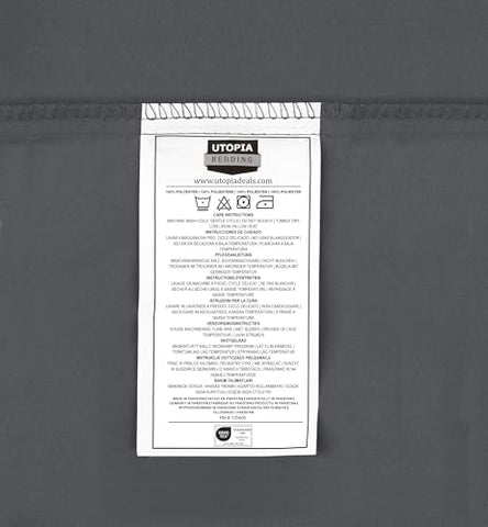 Utopia Bedding Duvet Cover Double - Soft Microfibre Polyester - Bedding Quilt Cover Set, with Pillow cases (Grey)
