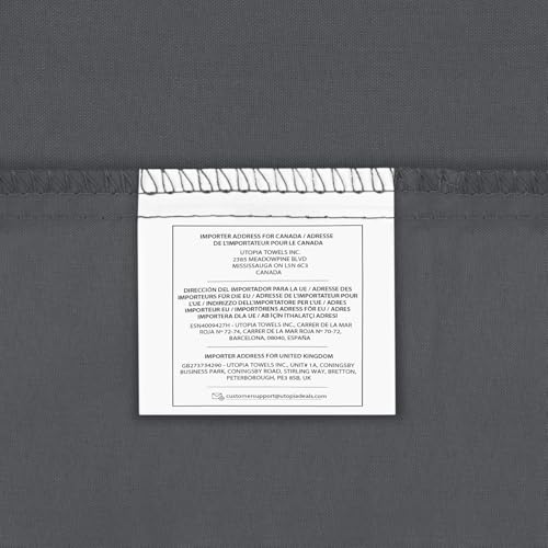 Utopia Bedding Duvet Cover Double - Soft Microfibre Polyester - Bedding Quilt Cover Set, with Pillow cases (Grey)