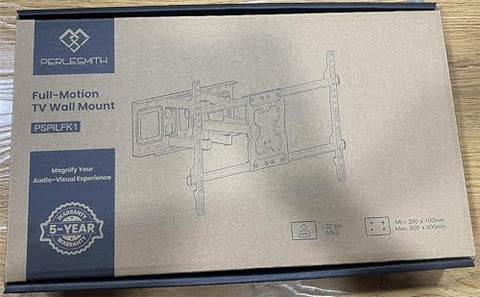 PERLESMITH TV Wall Bracket, for 37-85 Inch TVs up to 60kg, Swivel Tilt Extend TV Wall Mount, 55 65 inch Wall Brackets max VESA 600x400mm, PSPILFK1