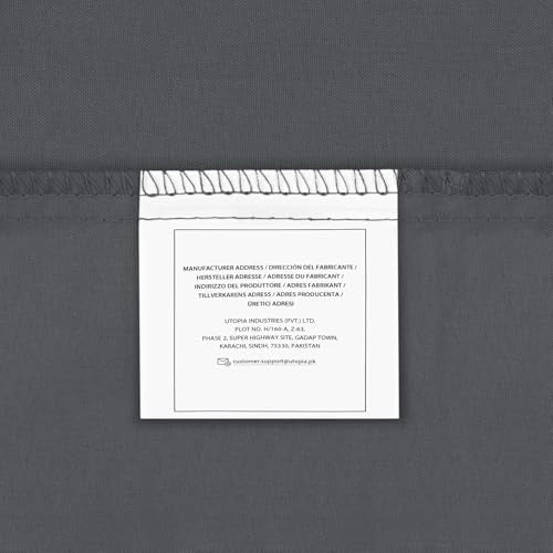 Utopia Bedding Duvet Cover Double - Soft Microfibre Polyester - Bedding Quilt Cover Set, with Pillow cases (Grey)