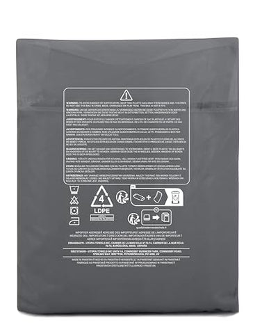 Utopia Bedding Duvet Cover Double - Soft Microfibre Polyester - Bedding Quilt Cover Set, with Pillow cases (Grey)