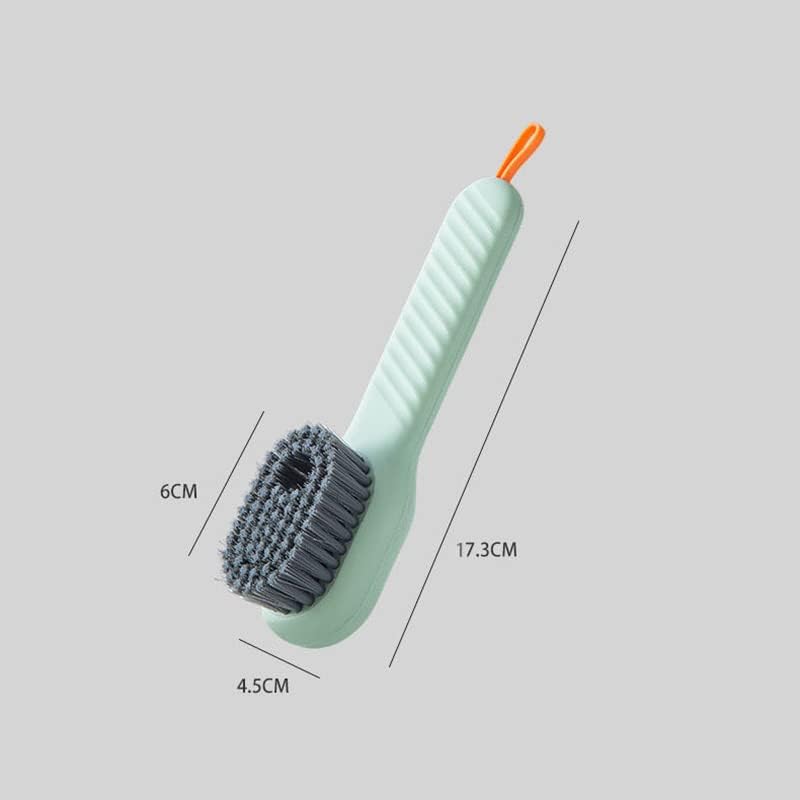 Soft Bristle Shoe Cleaning Brush with Soap Dispenser – Press-Type Liquid Dispensing Scrub Brush for Shoes and Clothes – Household Cleaning Tool (1 Piece)