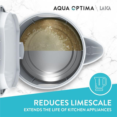 Aqua Optima Evolve+ Water Filter Cartridges 3 Pack - Fits Brita Jugs & Alternative for Maxtra Filters* - Reduces Limescale, Chlorine and Other Impurities - by LAICA (Packaging May Vary)