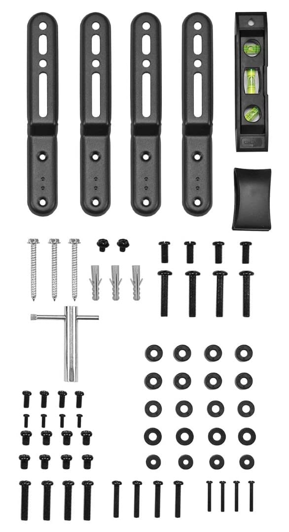 Amazon Basics TV Wall Bracket for 26-55 inch(66cm-140cm) TVs, Swivels Tilts TV Wall Mount for Flat & Curved TV, VESA 100x100mm to 400x400mm, holds up to 36kg, Black