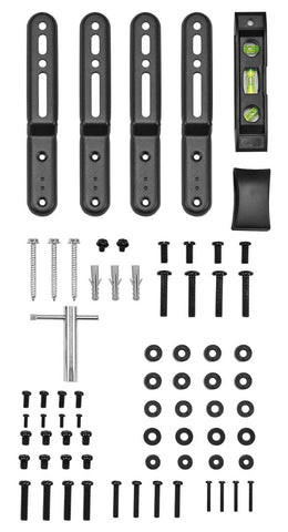Amazon Basics TV Wall Bracket for 26-55 inch(66cm-140cm) TVs, Swivels Tilts TV Wall Mount for Flat & Curved TV, VESA 100x100mm to 400x400mm, holds up to 36kg, Black