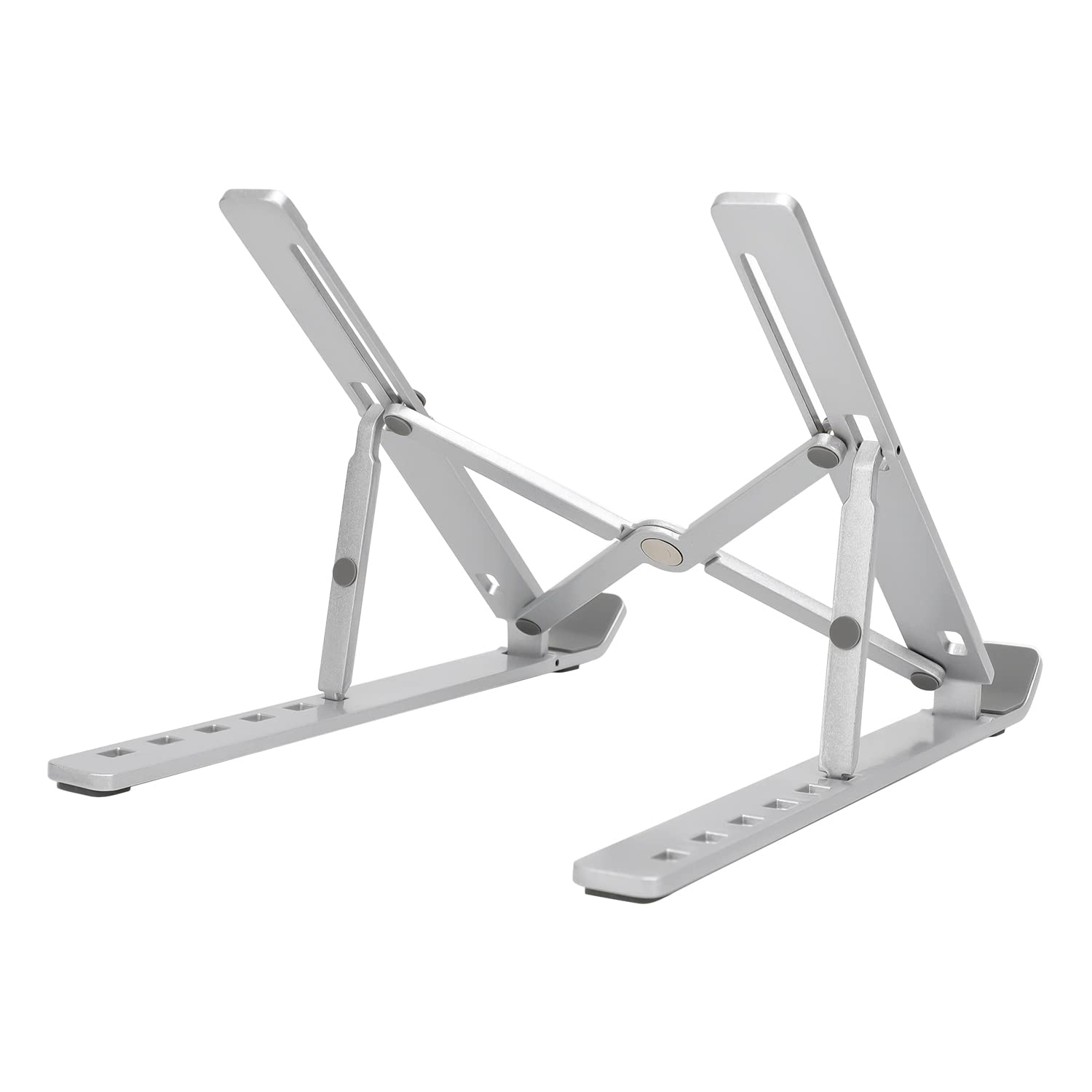 Amazon Basics Laptop Stand with 6-Angle Adjustment, For Laptops 10 (25.4 cm) - 15.6 Inches (39.6 cm), Silver