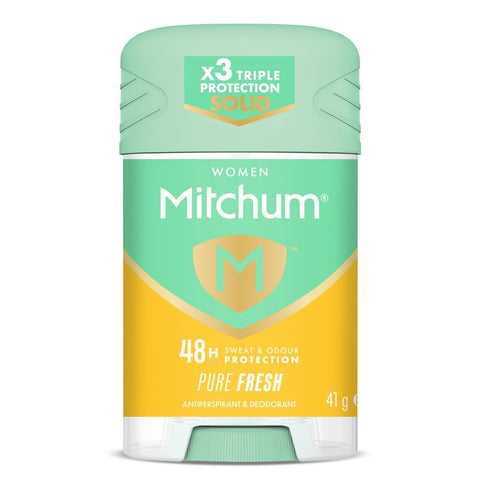 Revlon Mitchum Women Triple Odor Defense 48HR Protection Deodorant Stick and Antiperspirant Pure Fresh, Dermatologist Tested, 41 g (Pack of 1)