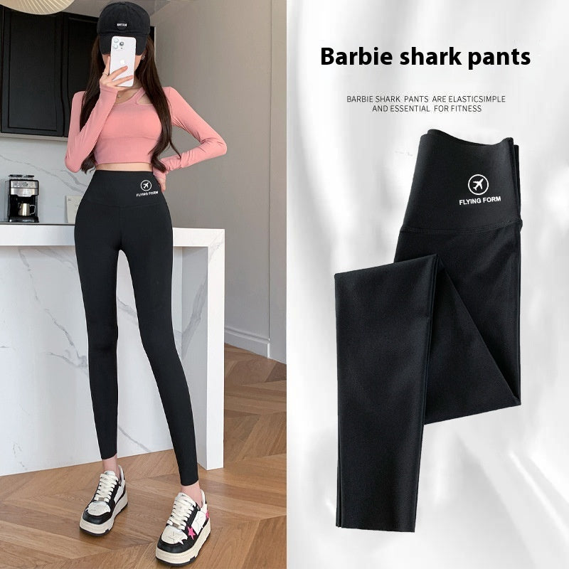 Women's Fashionable Slimming High Waist Belly Contracting All-matching Warm Shark Pants