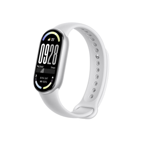 Xiaomi Smart Band 10 Fitness Tracker, 1.72" AMOLED Display, 21-Day Battery Life, 150+ Sports Modes, Heart Rate & Sleep Monitoring, Electronic Compass, 5ATM Waterproof, 2-Year Warranty – Glacier Silver