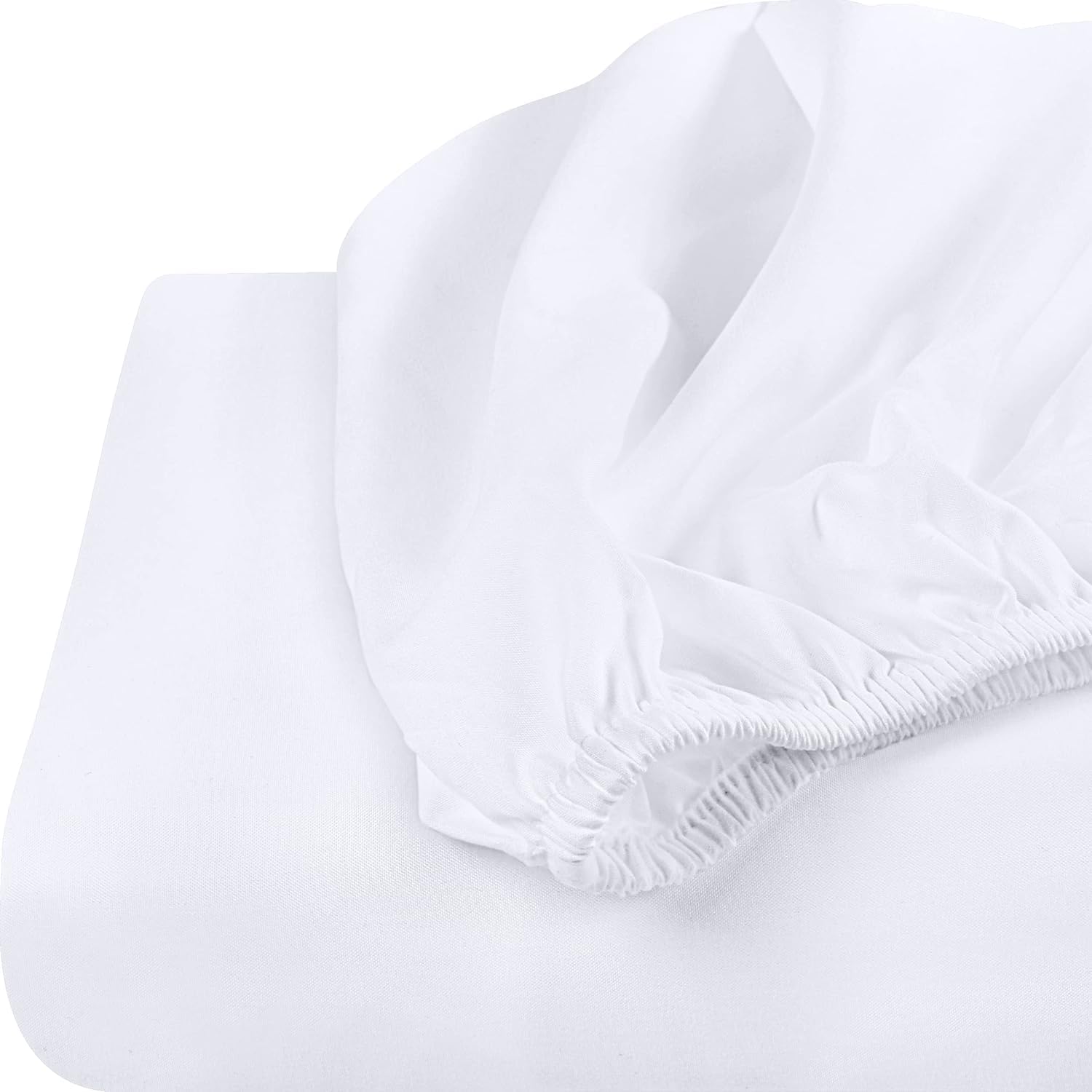 Utopia Bedding Fitted Sheet Single (2 Pack), White - Deep Pocket 14 inch (35 cm) - Easy Care - Soft Brushed Microfibre Fabric - Shrinkage and Fade Resistant - Bottom Sheet