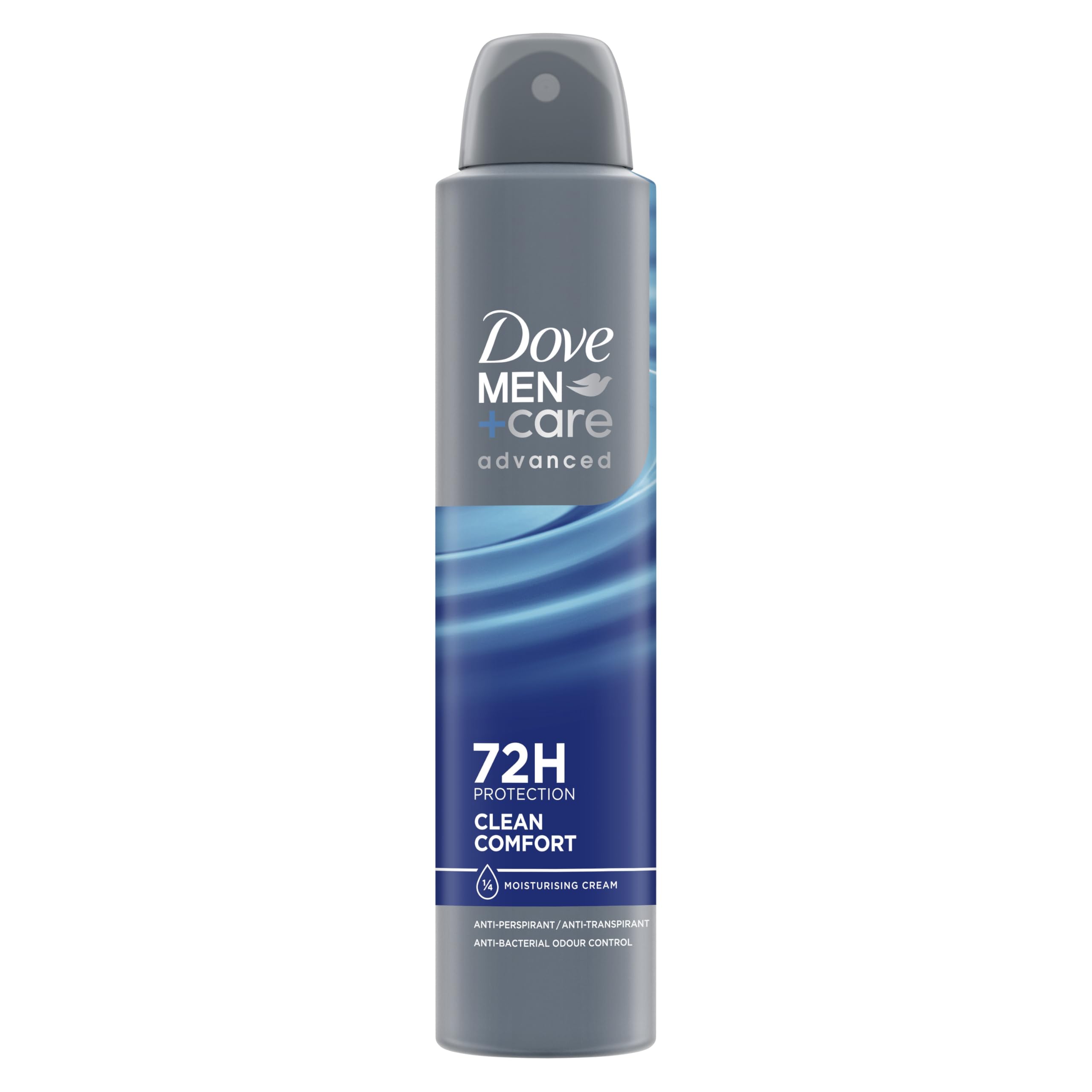 Dove Men+Care Advanced Clean Comfort Men's Antiperspirant Deodorant Body Spray with ¼ moisturising cream & Anti-Odour technology for 72 hour protection against sweat and odour 200 ml