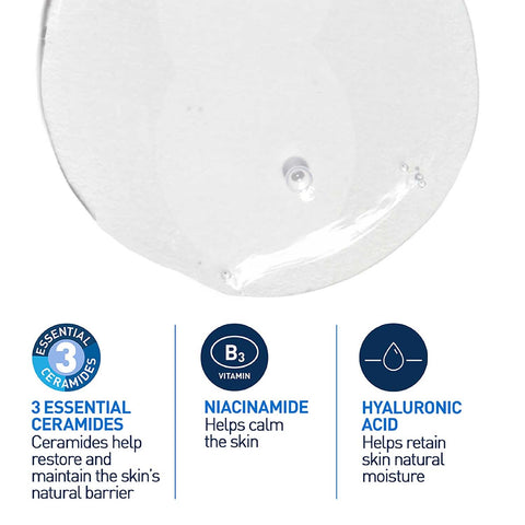 CeraVe Foaming Cleanser, Face & Body, With 3 essential ceramides, niacinamide & hyaluronic acid, For normal to oily skin, 236 ml/8 oz
