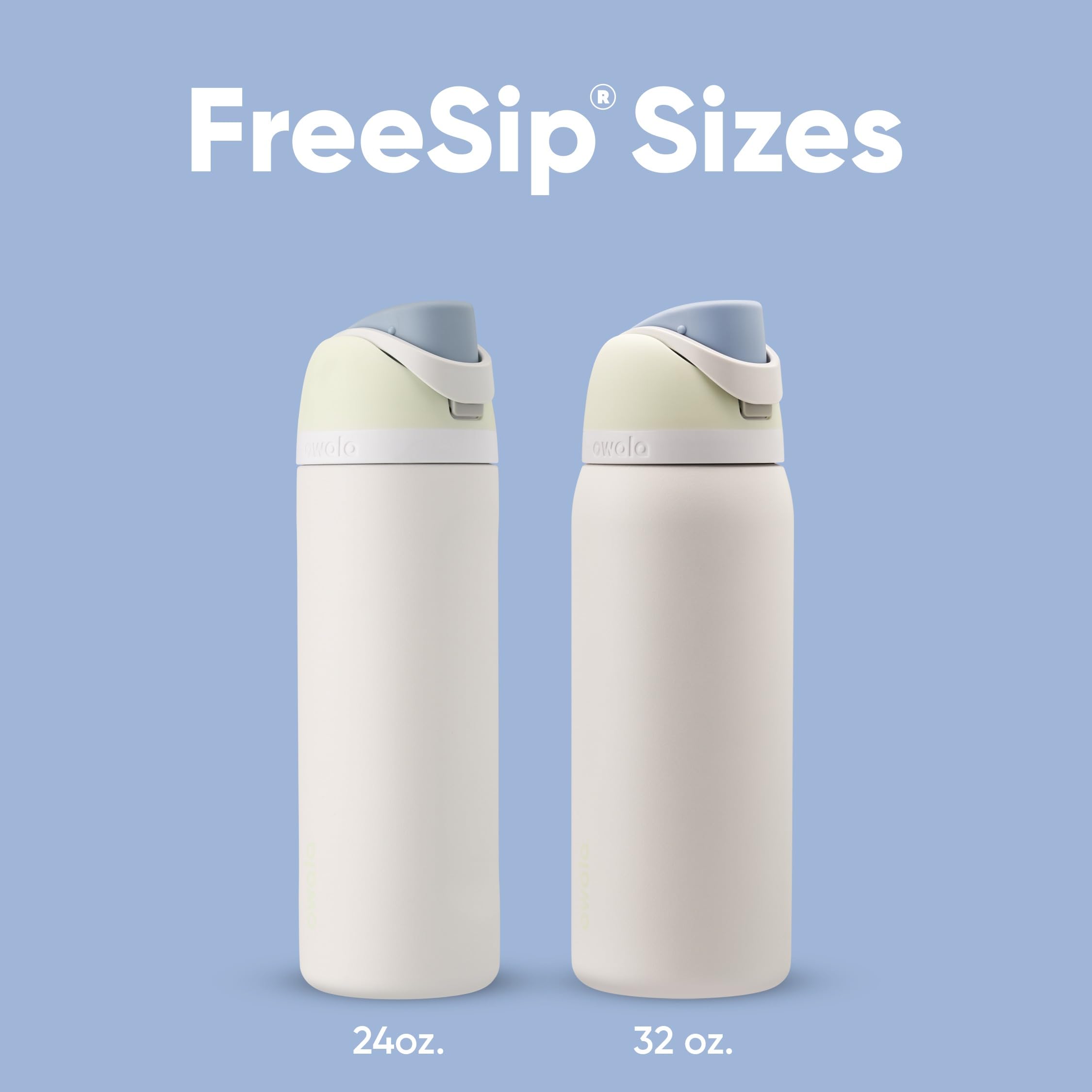 Owala FreeSip Insulated Stainless Steel Water Bottle with Straw for Sports and Travel, Leak Proof, BPA-Free, 710ml, Iced Breeze