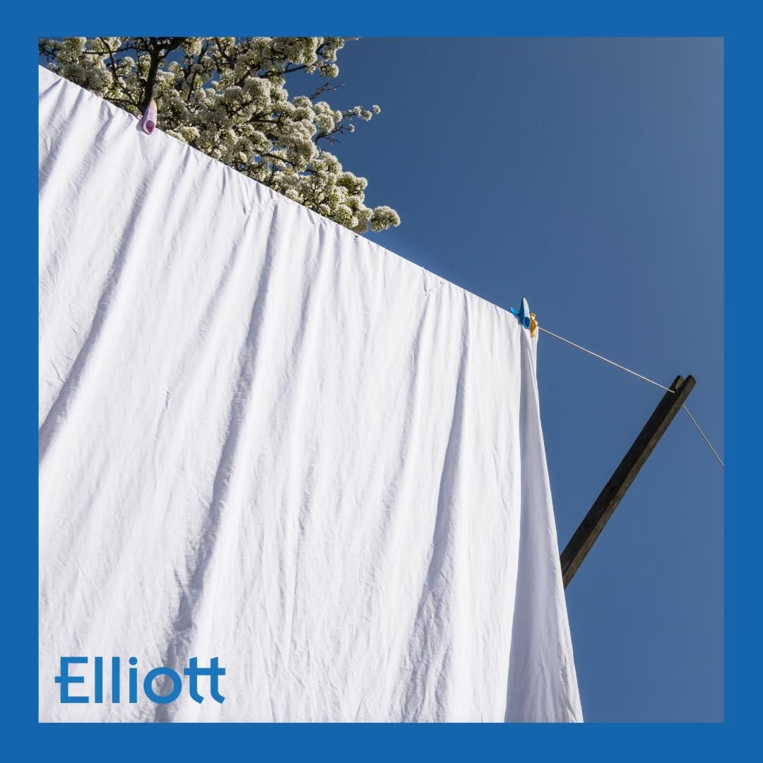 Elliott Hardwood Clothes Pegs with Metal Coil Spring for Firm Grip, Contoured to Prevent Leaving Marks on Clothing, This Pack Include 36 Pegs Ideal for Outdoor and Indoor Use