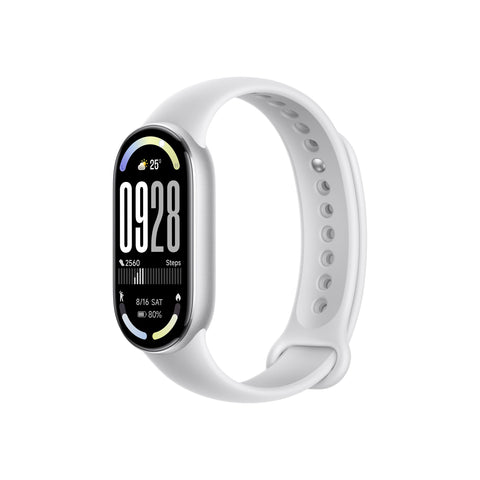 Xiaomi Smart Band 10 Fitness Tracker, 1.72" AMOLED Display, 21-Day Battery Life, 150+ Sports Modes, Heart Rate & Sleep Monitoring, Electronic Compass, 5ATM Waterproof, 2-Year Warranty – Glacier Silver