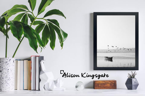 Alison Kingsgate Elegant Sleek Black A3 Frame Size (29.7 x 42cm) - Flat Classic Design Black A3 Picture Frame with Safe Perspex Front & Wall Hanging Hooks - British Handmade Décor Frames
