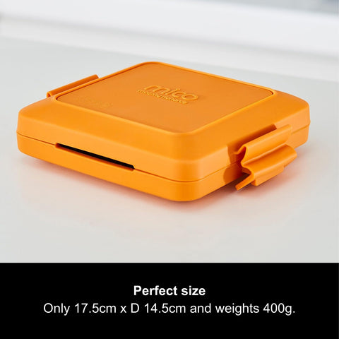 Morphy Richards Mico Microwave Toastie Sandwich Maker and Grill, Silicone Microwaveable Cookware, Non-stick Coating, Heatwave Technology, Compact, Dishwasher Safe, Quick/Easy Cooking, Orange, 511644
