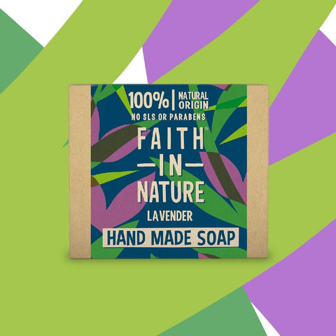 Faith In Nature Natural Lavender Hand Soap Bar, Relaxing, Vegan & Cruelty Free, No SLS or Parabens, 100g