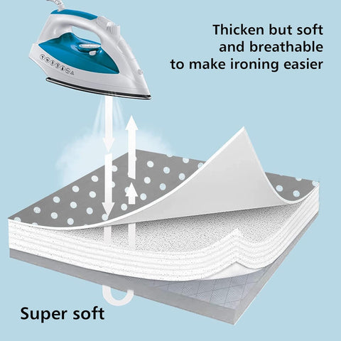 SHERWOOD Ironing Board Cover, 100% Cotton Cover with Thick Felt (Bubble, 124 x 38cm)