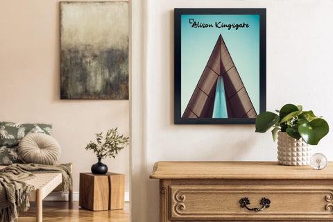 Alison Kingsgate Elegant Sleek Black A3 Frame Size (29.7 x 42cm) - Flat Classic Design Black A3 Picture Frame with Safe Perspex Front & Wall Hanging Hooks - British Handmade Décor Frames