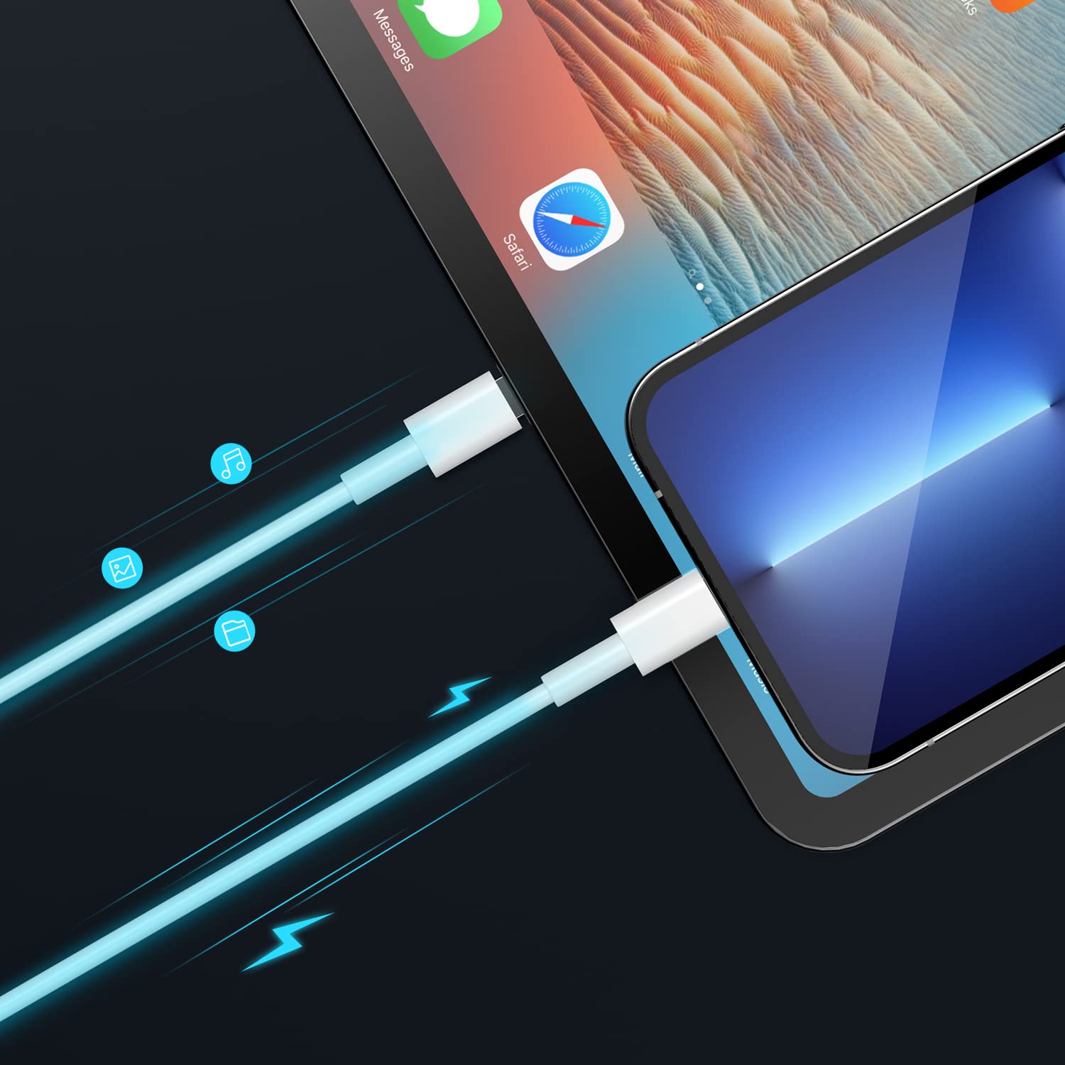 1.8M USB C to Lightning Cable [Apple MFi Certified] iPhone Fast Charger Cable USB-C Charging Cord for iPhone14/ 13/12/12 PRO Max/12 Mini/11/11PRO/XS/Max/XR/X/8/8Plus/iPad