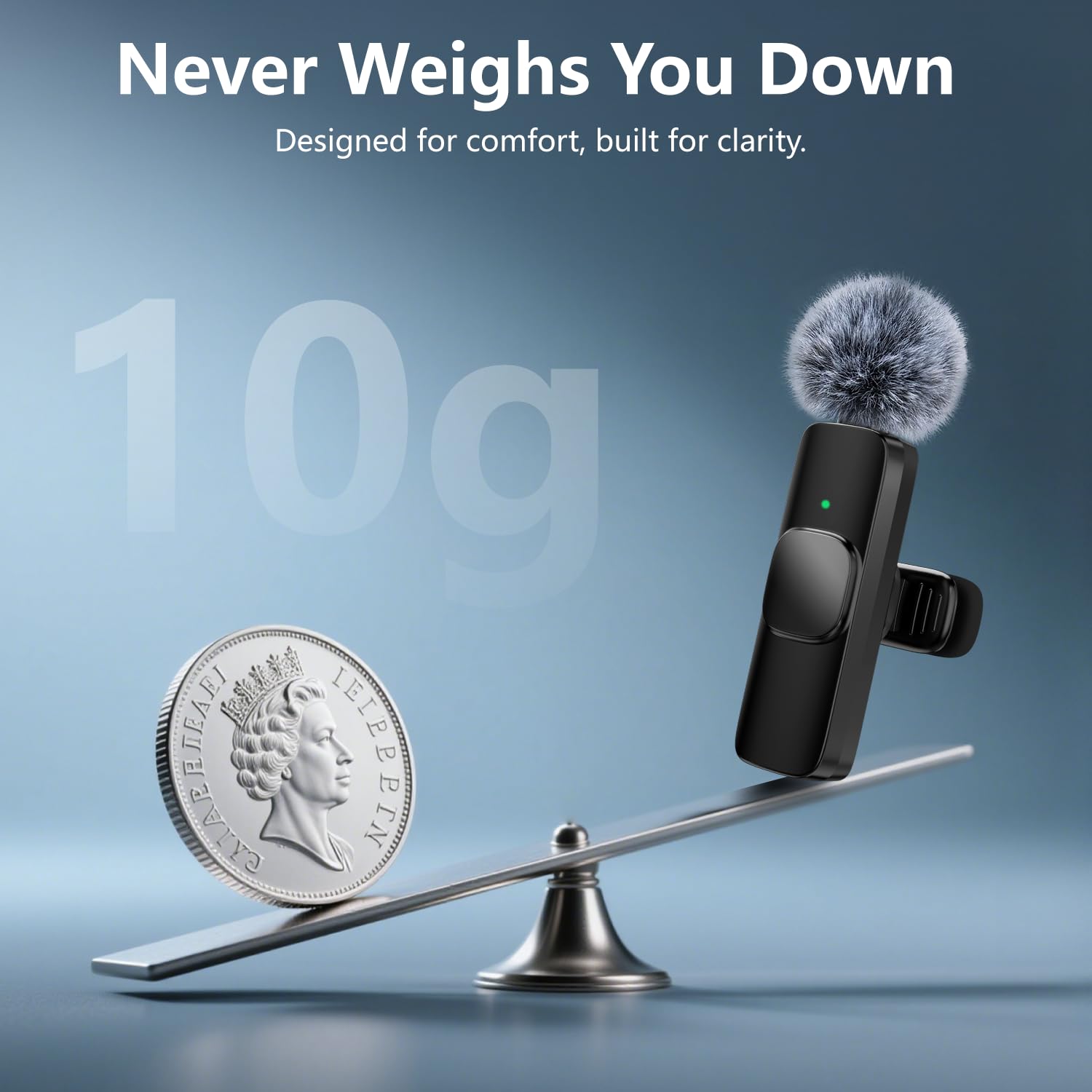 Wireless Lavalier Microphone for iPhone Android，2 Mini Lapel Microphones for Video Recording/LiveStream/YouTube/Online Meeting/TikTok (Black)