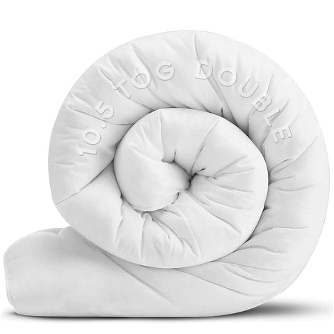 Hafaa Double Duvet 10.5 Tog All Season Anti Allergy Duvets Hollowfibre Filling Thick and Warm Duvet Double - UK Made Quilt