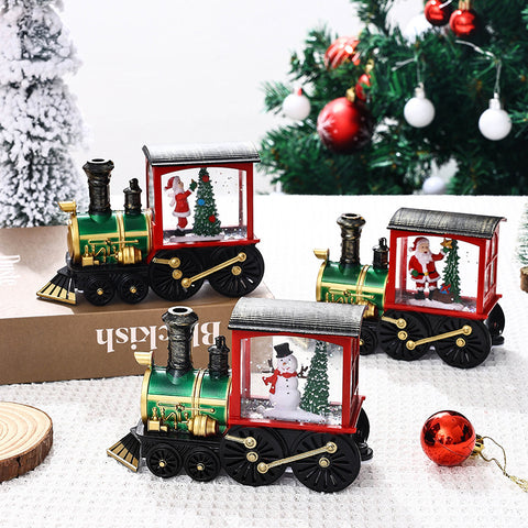 Christmas Gift Train Decoration Small Night Lamp