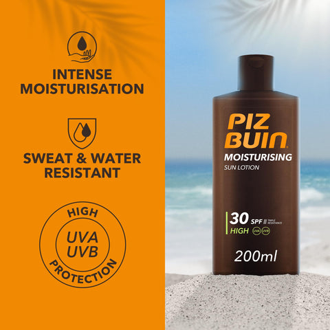Piz Buin Moisturising Sun Lotion SPF30, 200ml (Pack of 1)
