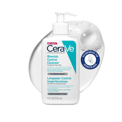 CeraVe Blemish Control Face Cleanser with 2% Salicylic Acid & Niacinamide for Blemish-Prone Skin 236ml