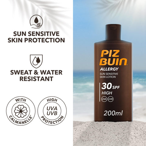 Piz Buin Allergy Sun Sensitive Skin Lotion SPF 30, 200ml