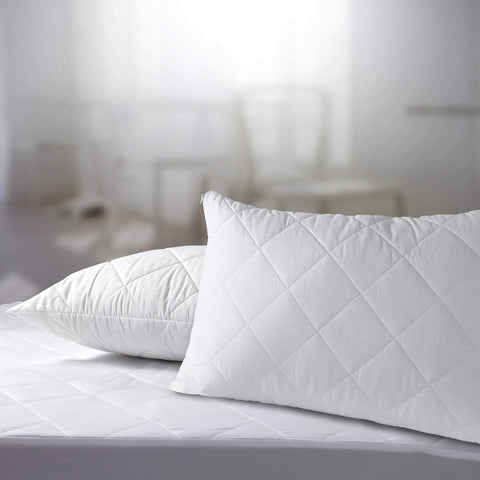 Adam Home Pillows 2 Pack Hotel Quality with Quilted Cover Hypoallergenic & Dust Mite Resistant Filling – Ideal for Stomach, Back and Side Sleepers Down Alternative Hotel Pillows