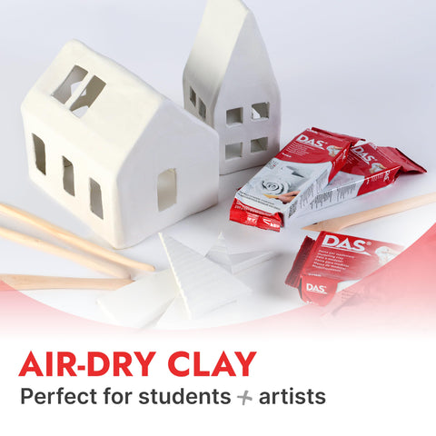 DAS White 1 kg Air Hardening Modelling Clay, Non Bake, Ready To Use, Suitable for All Ages, Ideal for Professionals & Hobbyists