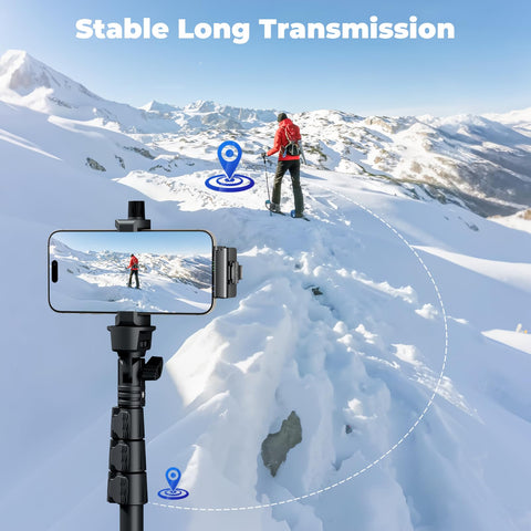 QINOJA Mini Wireless Lavalier Microphone - Ultra Compact Magnetic Clip, Lapel Mic for Vlog Interview Podcast Studio, Plug-Play Noise Reduction