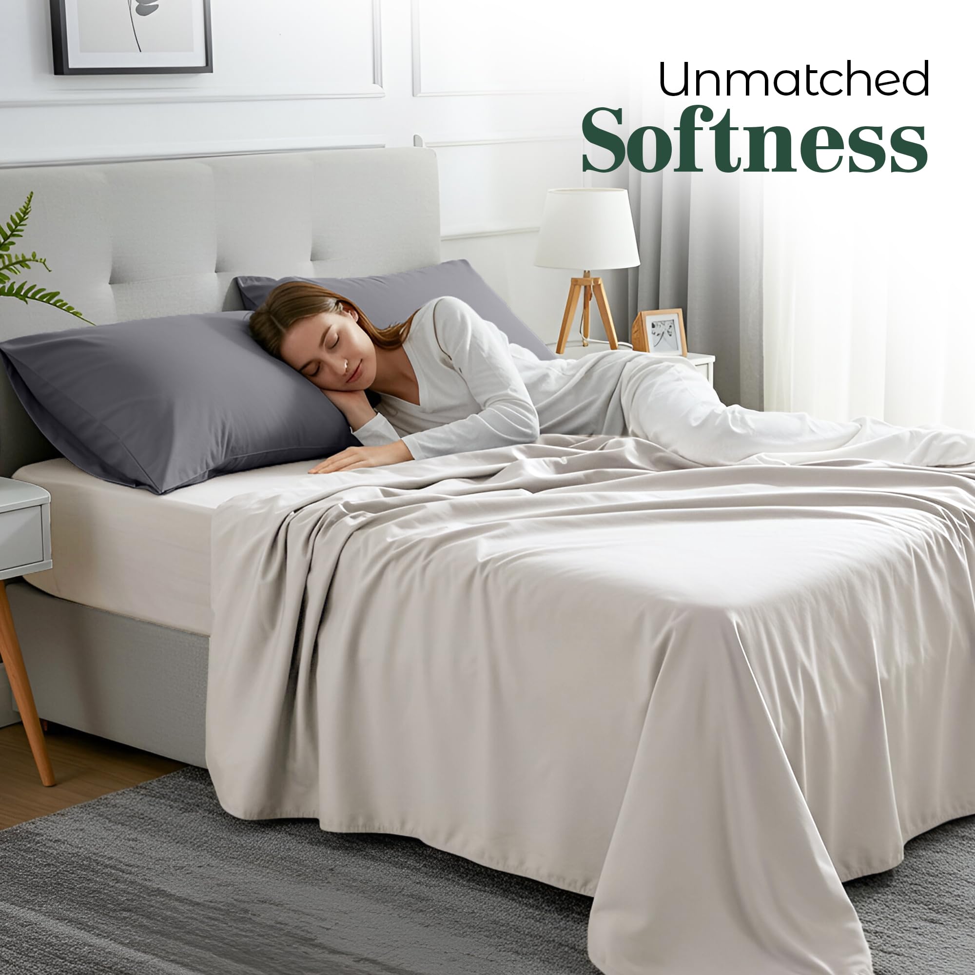 Utopia Bedding - Pillow Cases 4 Pack - Standard Size 50x75 cm - 100% Brushed Microfiber Pillowcases with Envelope Closure - Wrinkle, Fade, Stain Resistant Pillow Cases - Grey