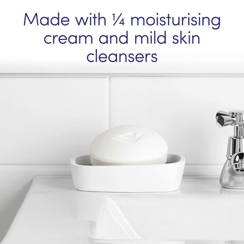 Dove Original Beauty Bar Soap with ¼ moisturising cream for softer, smoother, healthier-looking skin 4x 90 g