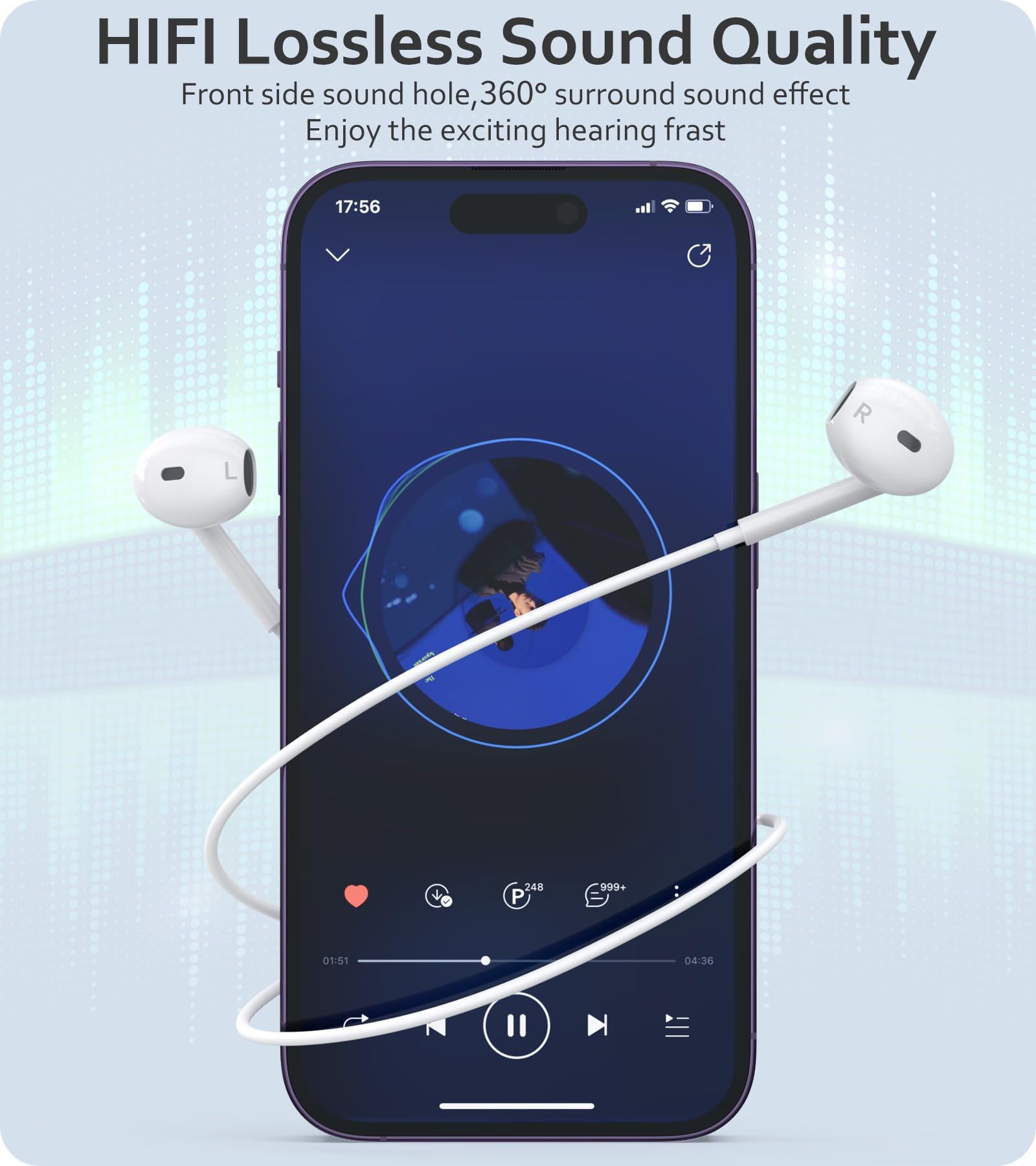 2-Pack Lightning Headphones, [MFi Certified] iPhone Headphones Wired Built-in Microphone and Volume Control Noise Cancellation，Wired Earphones Compatible with iPhone 14/14 Pro/13/12/11/XR/XS/X/8/7/SE