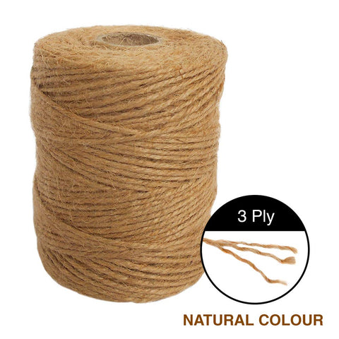 ANSIO Jute Twine Biodegradable Garden Twine - 333 Feet / 101m Jute String, 3 Ply 2mm Thickness Jute Rope for Decoration, Garden, Floristry, DIY Arts, Bundling, Crafts & Wrapping - Brown (Pack of 1)