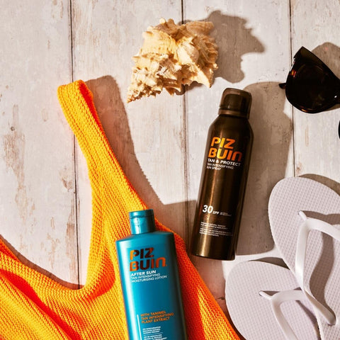 Piz Buin After Sun Tan Intensifying Moisturising Lotion (200ml), Nourishing Aftersun Cream with Vitamin E and Shea Butter, Ideal to Soothe Sensitive Skin, with Tanimel Tan Intensifying Plant Extract