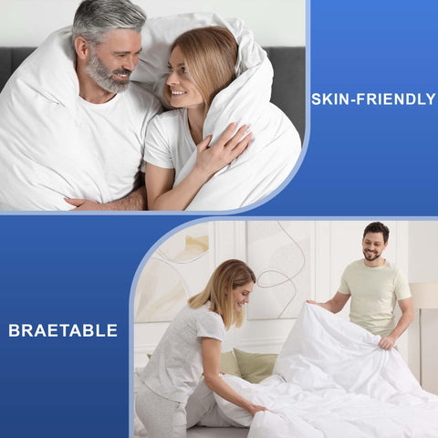 Hafaa Double Duvet 10.5 Tog All Season Anti Allergy Duvets Hollowfibre Filling Thick and Warm Duvet Double - UK Made Quilt