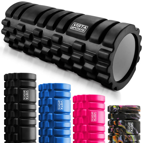 Foam Roller for Deep Tissue Muscle Massage Trigger Point Muscles Enhance Recovery for Physical Therapy and Rehab (Black)