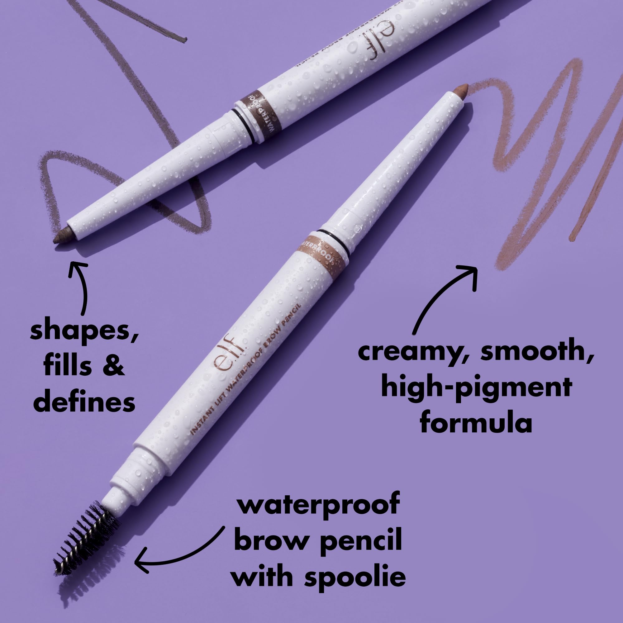 e.l.f. Instant Lift Waterproof Brow Pencil, Long-Lasting Eyebrow Pencil For Grooming & Shaping Brows, Vegan & Cruelty-Free, Neutral Brown