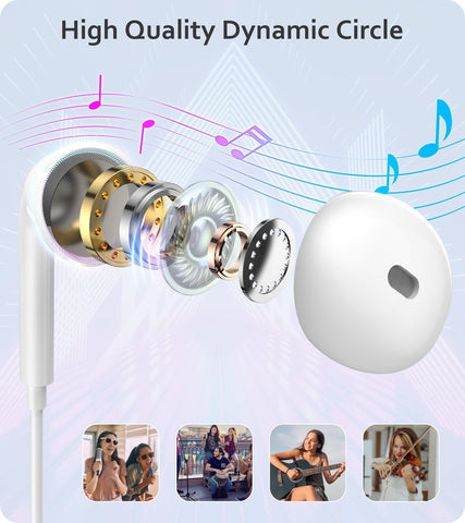 2-Pack Lightning Headphones, [MFi Certified] iPhone Headphones Wired Built-in Microphone and Volume Control Noise Cancellation，Wired Earphones Compatible with iPhone 14/14 Pro/13/12/11/XR/XS/X/8/7/SE