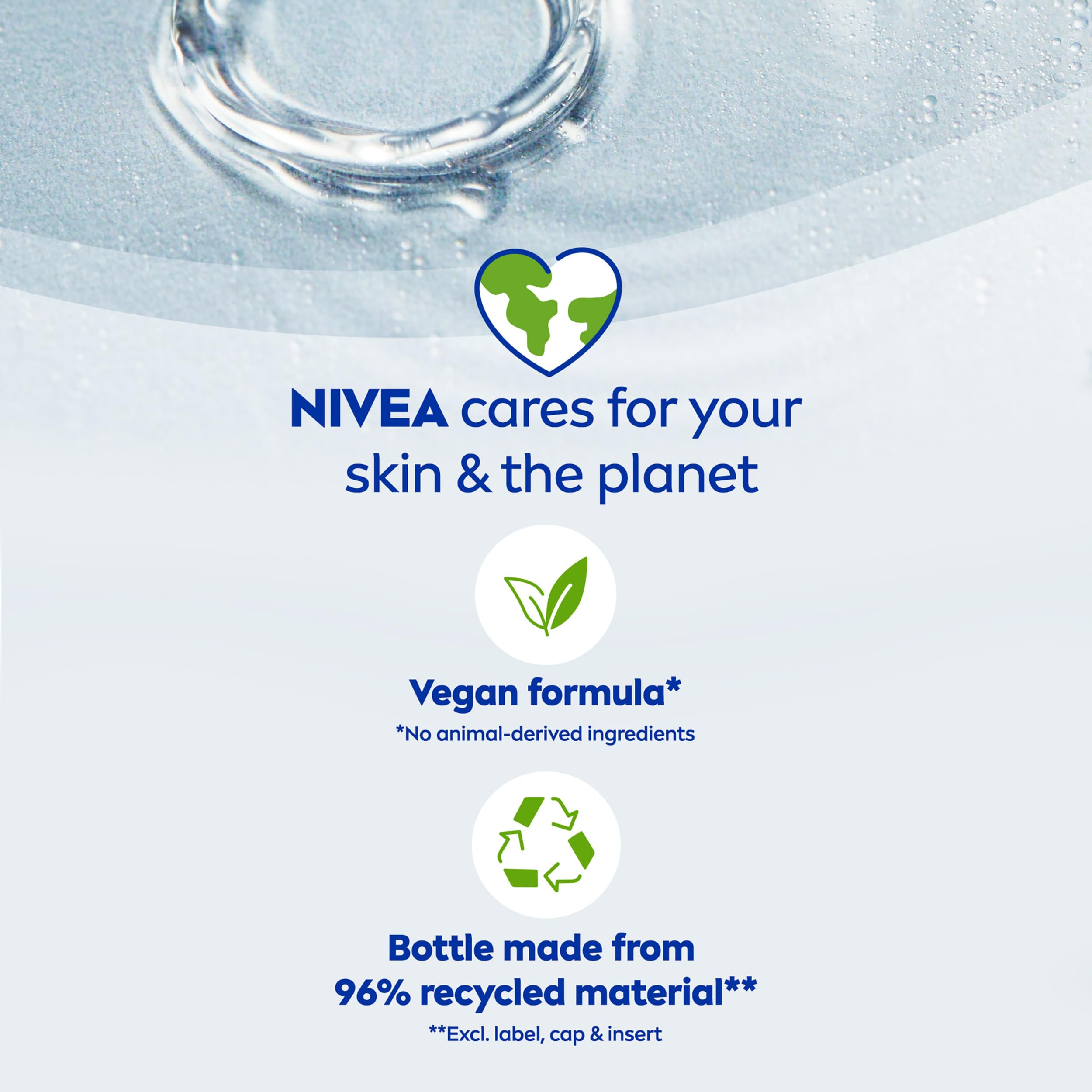 NIVEA Double Effect Waterproof Eye Make-Up Remover (125ml), Daily Use Face Cleanser for Make-Up and Mascara with Cornflower Extract and Biotin